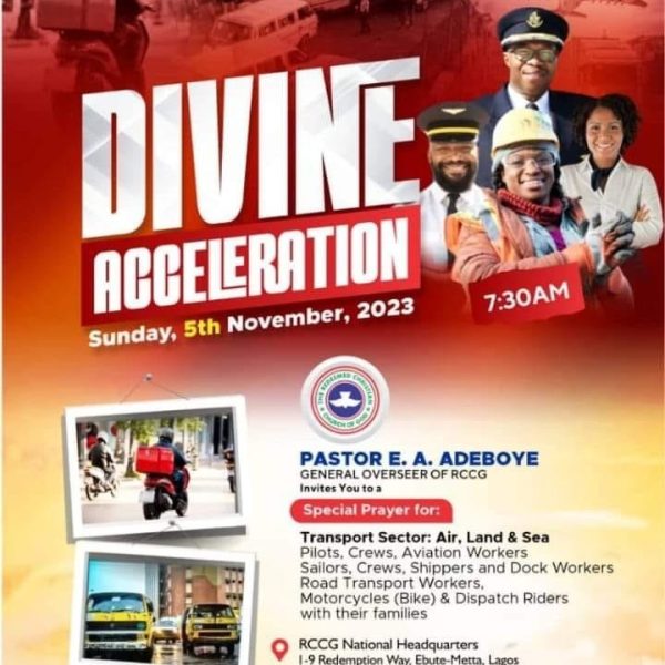 Divine acceleration Thanksgiving Service